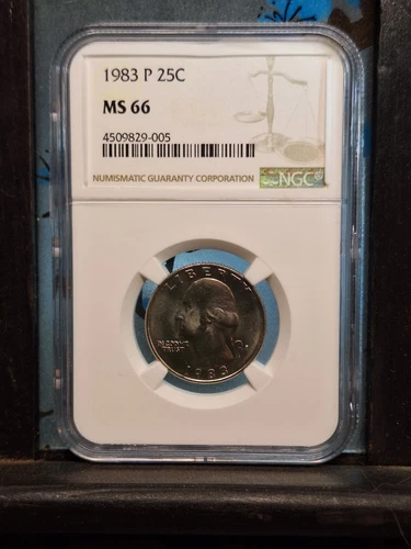 1983 P Washington Quarter graded MS 66 by NGC 