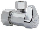 Angle Valve,Chrome,5/8-In. OD Compression (1/2-In. Nominal Compression)x3/8-In.