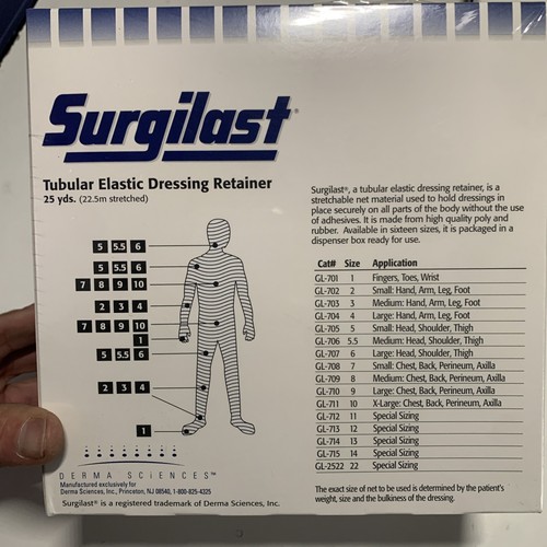 Surgilast Tubular Elastic Dressing Retainer, Size 9, 25 yards #GL-710 - Picture 3 of 3