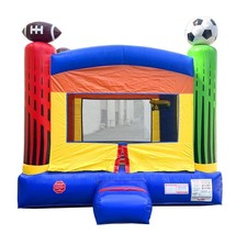 Inflatable Bounce House Commercial Deluxe Kids Sports Jumping Castle with Blower
