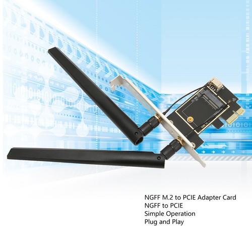 Elite Model Cover Antenna NGFF M.2 To PCIE Adapter Card Plug And Play NGFF T NEW - Afbeelding 6 van 12