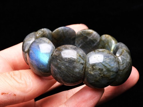 23.6*9*19.5mm Natural Labradorite Rainbow Light Crystal Gemstone Bangle Bracelet - Picture 3 of 6