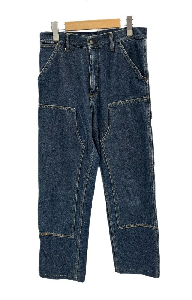 Carhartt WIP Double Knee Pants Denim Navy 28 Used Workwear