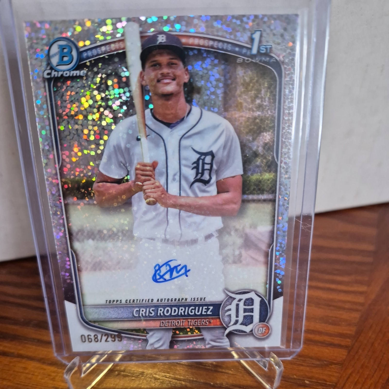 2025 Bowman Chrome Auto Cris Rodriguez #CPA-CR Speckle Refractor /299 RC