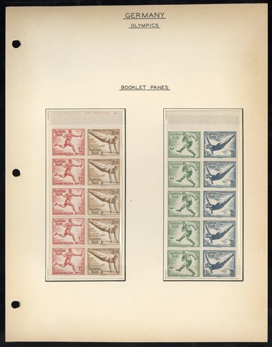 Germany Stamps MNH XF Lot of 2 1936 Olympics Panes