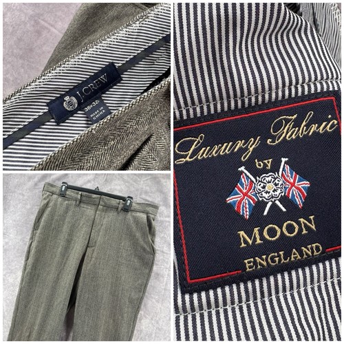 J Crew Hose Herren 36x32 Moon Wool Herringbone Grau Hose