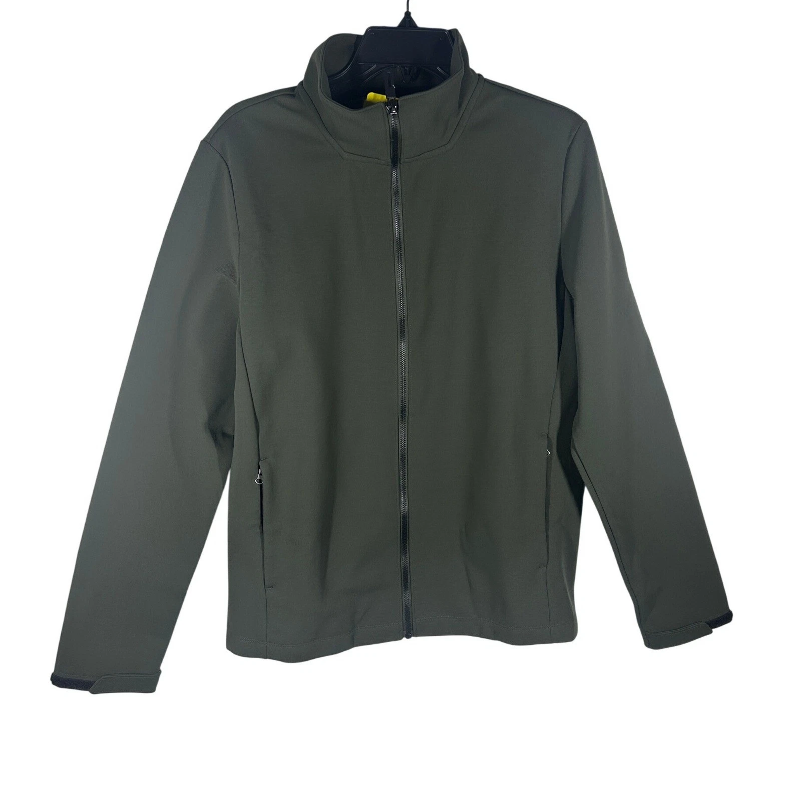 32 Degrees Heat Men's Softshell Full Zip Jacket Olive Green Size Small NEW