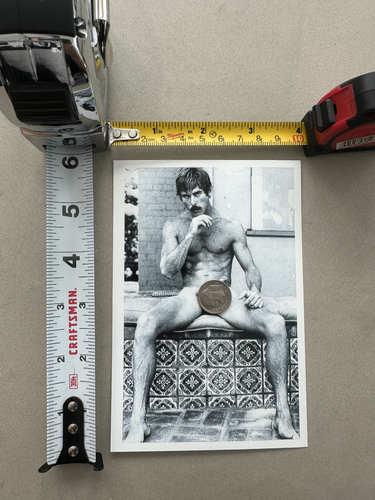 Nude Male Model Muscular Naked Gay Vintage Hot 4x6 Photo Print SET OF 2