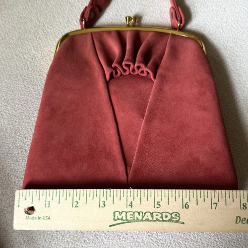 Vintage Stylecraft 1950s 1960s Miami Red Suede Handbag Purse Poor Condition - Picture 11 of 14