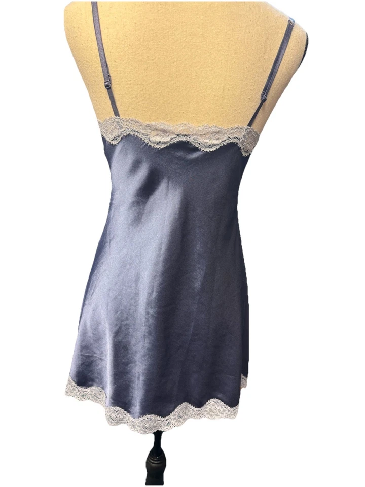 Camisón sin mangas Victoria's Secret talla XS lencería ribete de encaje sin cordones top Foto 2 de 3