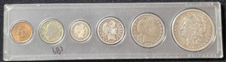 1901 US Mint Set/Birth Year Set Incl Key Date 1901 Morgan