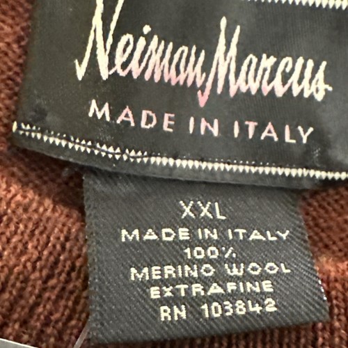 XXL Neiman Marcus Merino Wool Polo Sweater RUST color LANE BORGOSESIA Italy - Picture 7 of 7