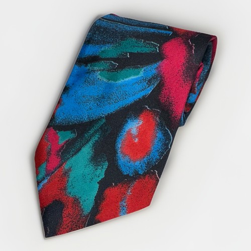 Vintage Georgio Men’s Neck Tie ‘80s ‘90s Abstract Colorful 3.6” W 58” L - Picture 2 of 5