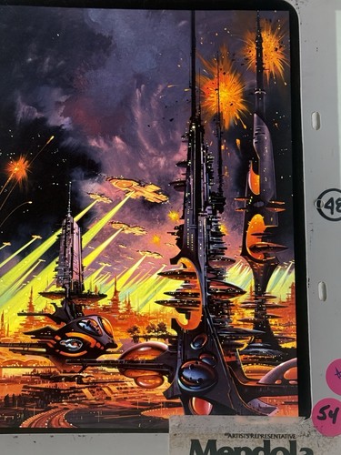Isaac Asimov “Space Mail Vol. II” Old Vintage Sci-Fi Book Cover Art P. Alexander - Picture 4 of 16