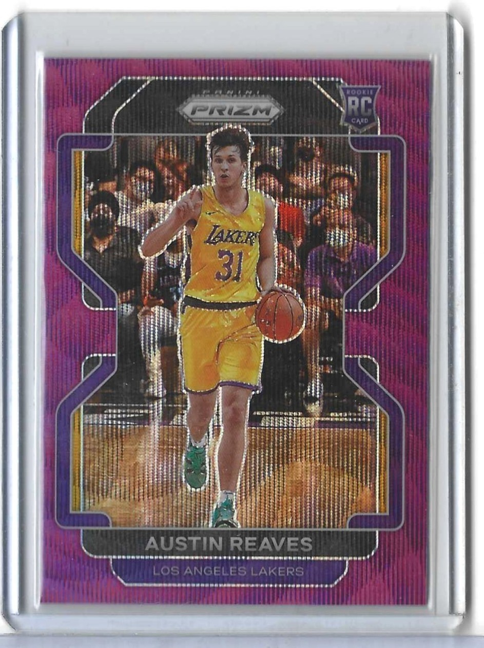 2021-22 Panini Prizm Austin Reaves RC Purple Wave Rookie #165 Lakers
