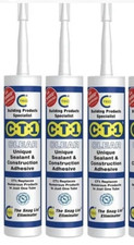 Image of 3 x C-Tec CT1 Sealant and Construction Adhesive - Clear, 290ml