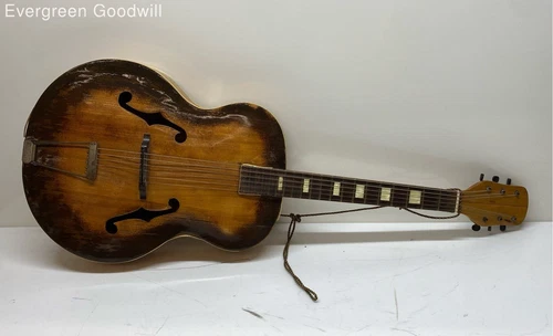 Vintage Arch Top Acoustic Guitar