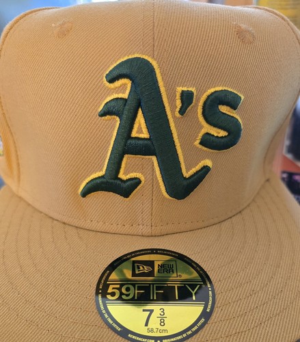 Oakland A's New Era 59 Fifty Fitted Hat - New - Size 7 3/8  - Picture 4 of 4