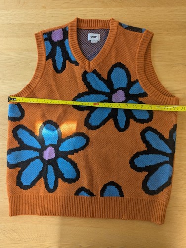Obey Floral Knit Vest Size medium - Picture 6 of 7