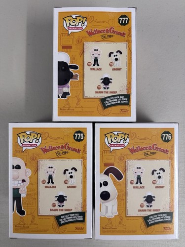Wallace 775, Gromit 776 & Shaun the Sheep 777 ~ Funko Pop Vinyl + FREE PROTECTOR - Picture 4 of 7