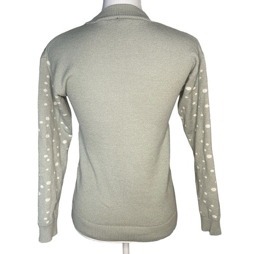 Girl's Bambi & Thumper Winter Cardigan Frosty Green, Large Disney - Picture 4 of 5
