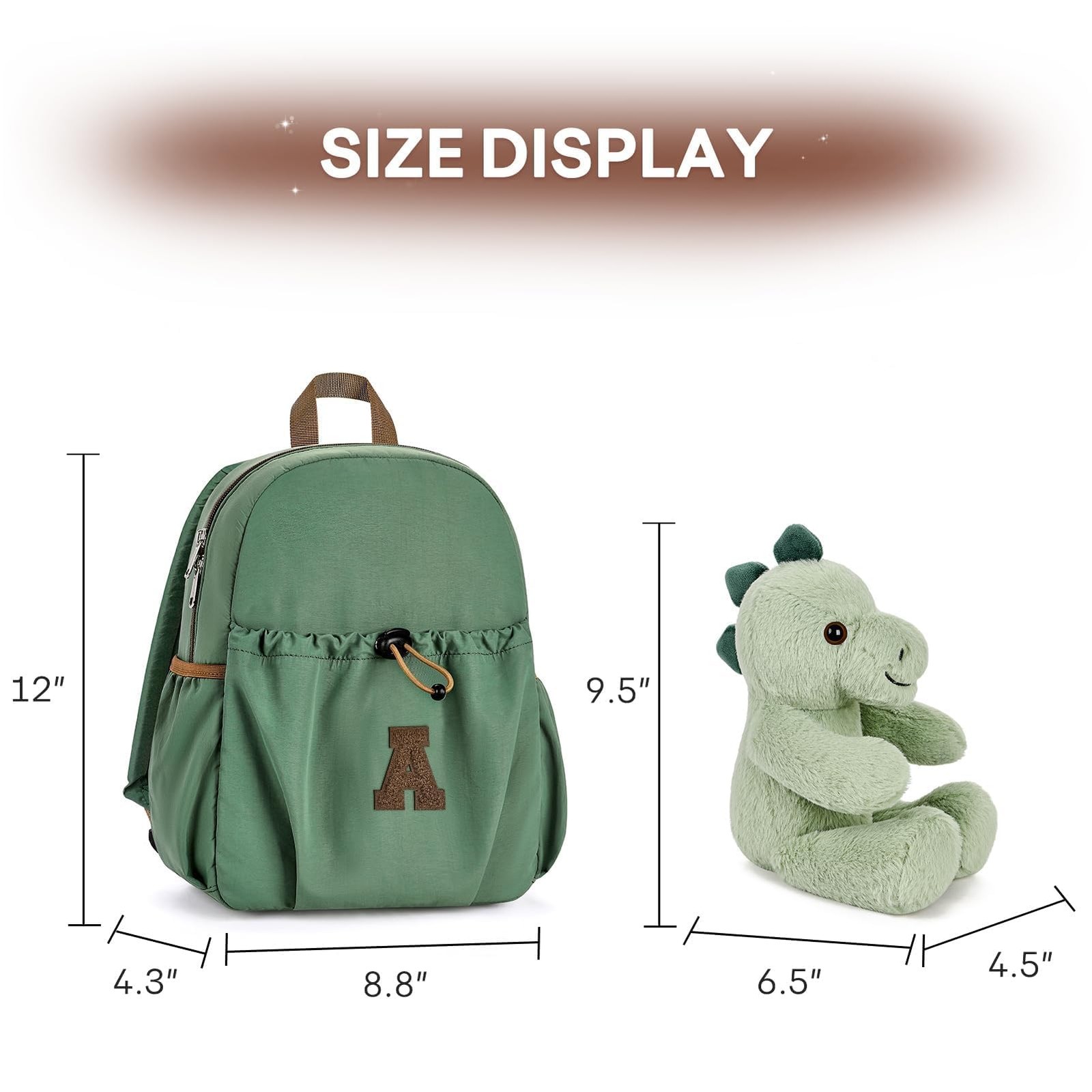 Initial Backpack for Boys 2-4, Dinosaur Backpack Toys for Boys, Birthday Gift...