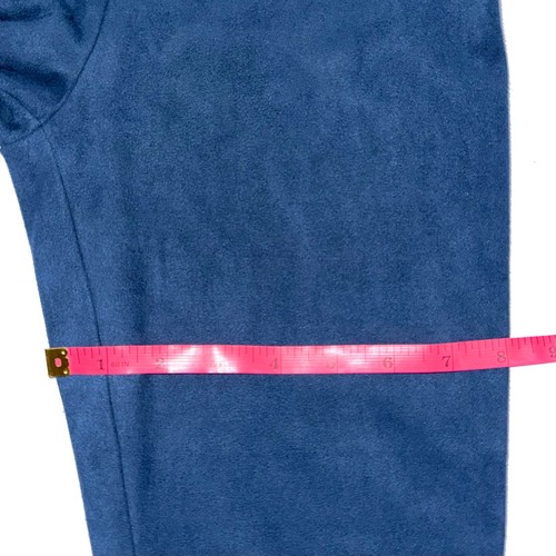 Pantalones Legging Wolford Terciopelo Imitación Gamuza Azul Ajustado Talla 6 - Imagen 11 de 13