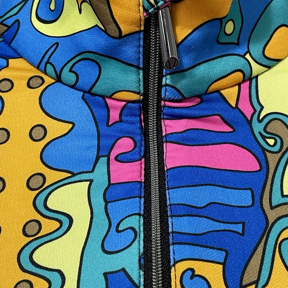 Sunice 1/4 Zip Geometric Golf Pullover Womens Med Dopamine Bold Vibrant Bright - Image 3 of 4