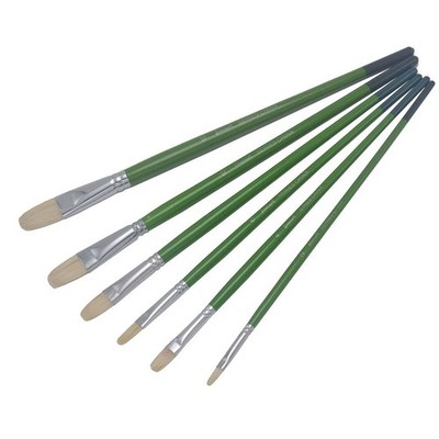 Jowoart 6pcs/Set Hard Pig 's Bristles Artist Oil Painting Brushes Photo Color 
