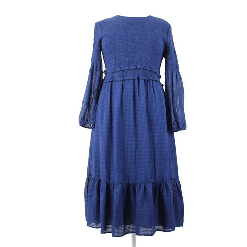 Vineyard Vines Dress NEW $328 Sz XL Navy Blue Lined 100% Silk Viscose Dress - Picture 1 of 16