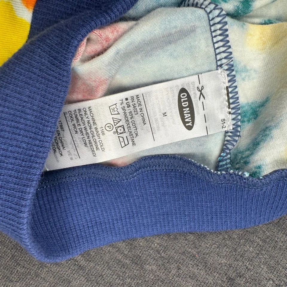 Old Navy Tie Dye Dog Shirt Pet Apparel Blue Trim Size Medium - Image 4 of 4