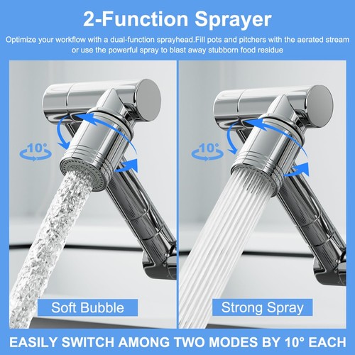 1440° swivel faucet extender, sink faucet aerator extender, swivel extendable... - Picture 6 of 8