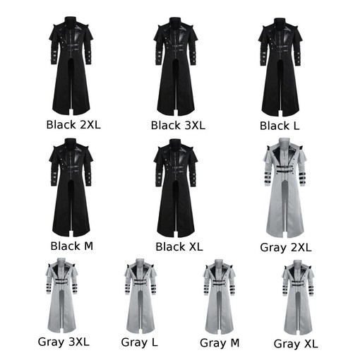 Fashion Dress Steampunk Tailcoat Jacket Victorian Assassin Comfortable - Picture 12 of 17