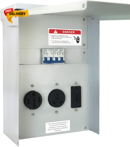 Presa di corrente temporanea pannello camper elettrico 20 30 e 50 ampere presa..... - Foto 10 di 12