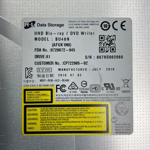 LG BU40N Ultra Slim Blu-ray DVD BDXL SATA Drive Used Compact Optical Tested Good - Afbeelding 3 van 9
