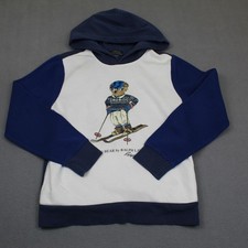 Polo Ralph Lauren Hoodie Youth Large 14-16 Ski Bear Graphic Pullover Sweater