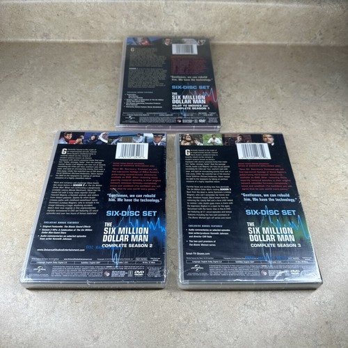 The Six Million Dollar Man Season 1-3 DVD Lot New Sealed - Picture 2 of 3