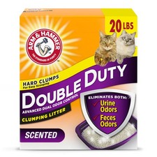 ARM & HAMMER Double Duty Cat Litter 20lbs,Scented,Advanced Odor Control Clumping 0.72 per pound