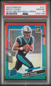  2023 Bryce Young Donruss Optic Preview  #311 Red Green Rookie Card RC PSA 10