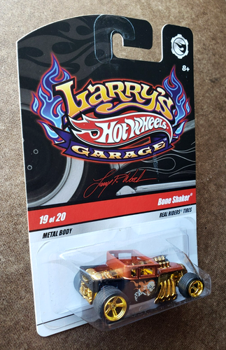 2009 Hot Wheels BONE SHAKER LBrown & Black Larry's Garage Series 1:64 RR 5-Spoke - Bild 12 von 19