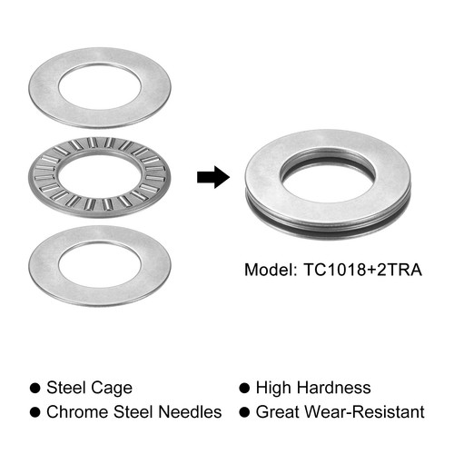 10pcs TC1018 Thrust Needle Roller Bearings with Washers 5/8"x1-1/8"x5/64" - Picture 5 of 7