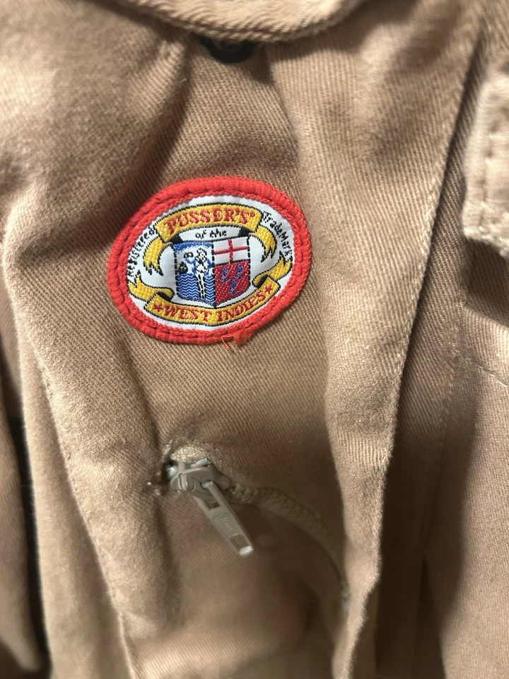 Pussers Vintage Jacket XL Zip-On Light Brown Coat British West Indies Made In UK - Image 3 of 4