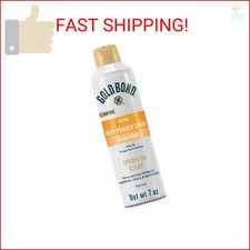 Gold Bond No Mess Clear Invisible Body Powder Spray, 7 oz., Absorbs Odor-Causing