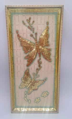 MCM Butterfly opera d'arte di Metalcraft 21 x 10 pollici arte da parete bohemien eclettica - Foto 3 di 6