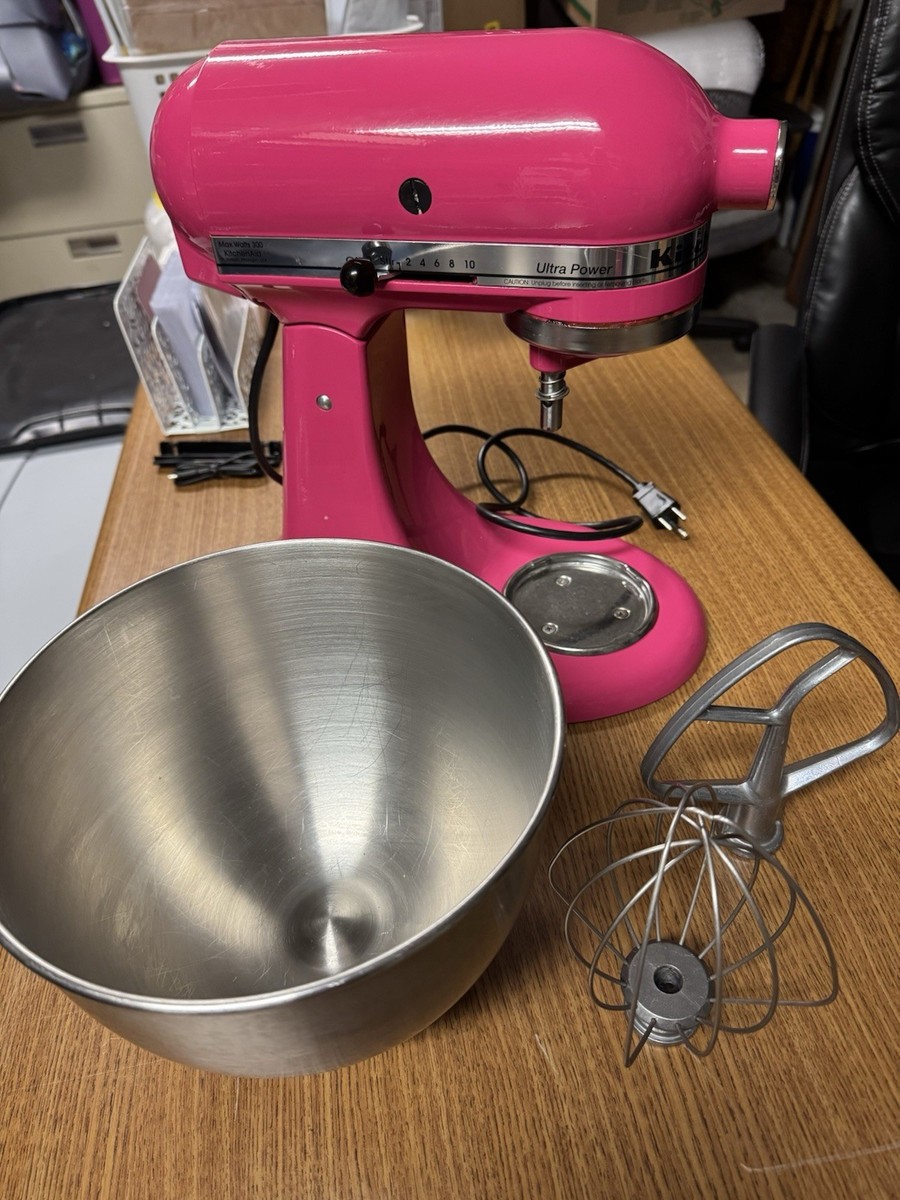 Kitchen Aid Mixer 5qt Barbie Pink KSM95TCBO Ultra Power 300 w/Bowl
