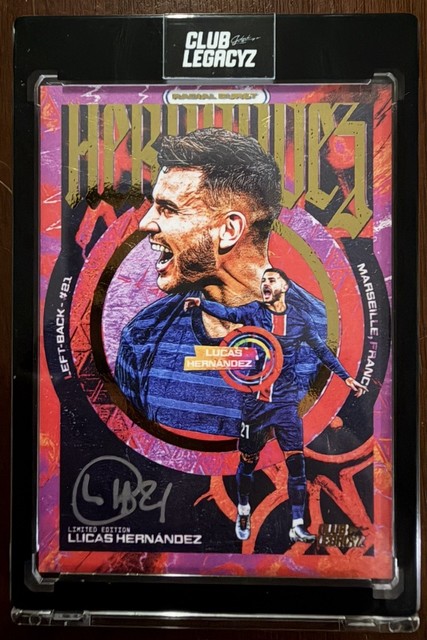 Lucas Hernandez 2025 Club Legacyz Icons On Card Autograph 5/5. PSG & France.