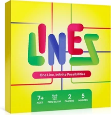 LINES – Fun & Clever 2-Player Pocket-Sized Strategy & Memory Card Game for Kid