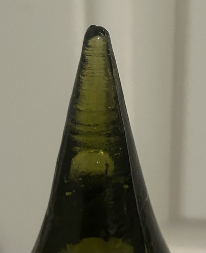 Mid-Century Italian Empoli Green Glass Fruit Basket Decanter 16" Italy - Picture 12 of 13
