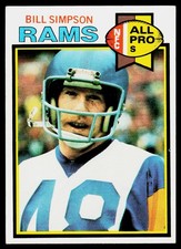 Bill Simpson, 1979 Topps, #312, Los Angeles Rams,