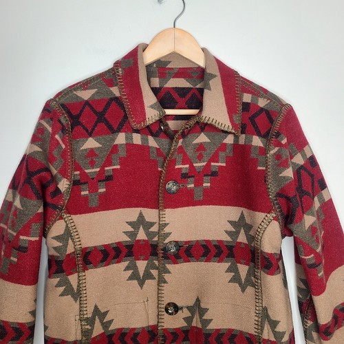 VTG Woolrich Southwest Aztec Reversible Wool Blend Jacket Coat Size S 00s Y2K - Picture 8 of 12